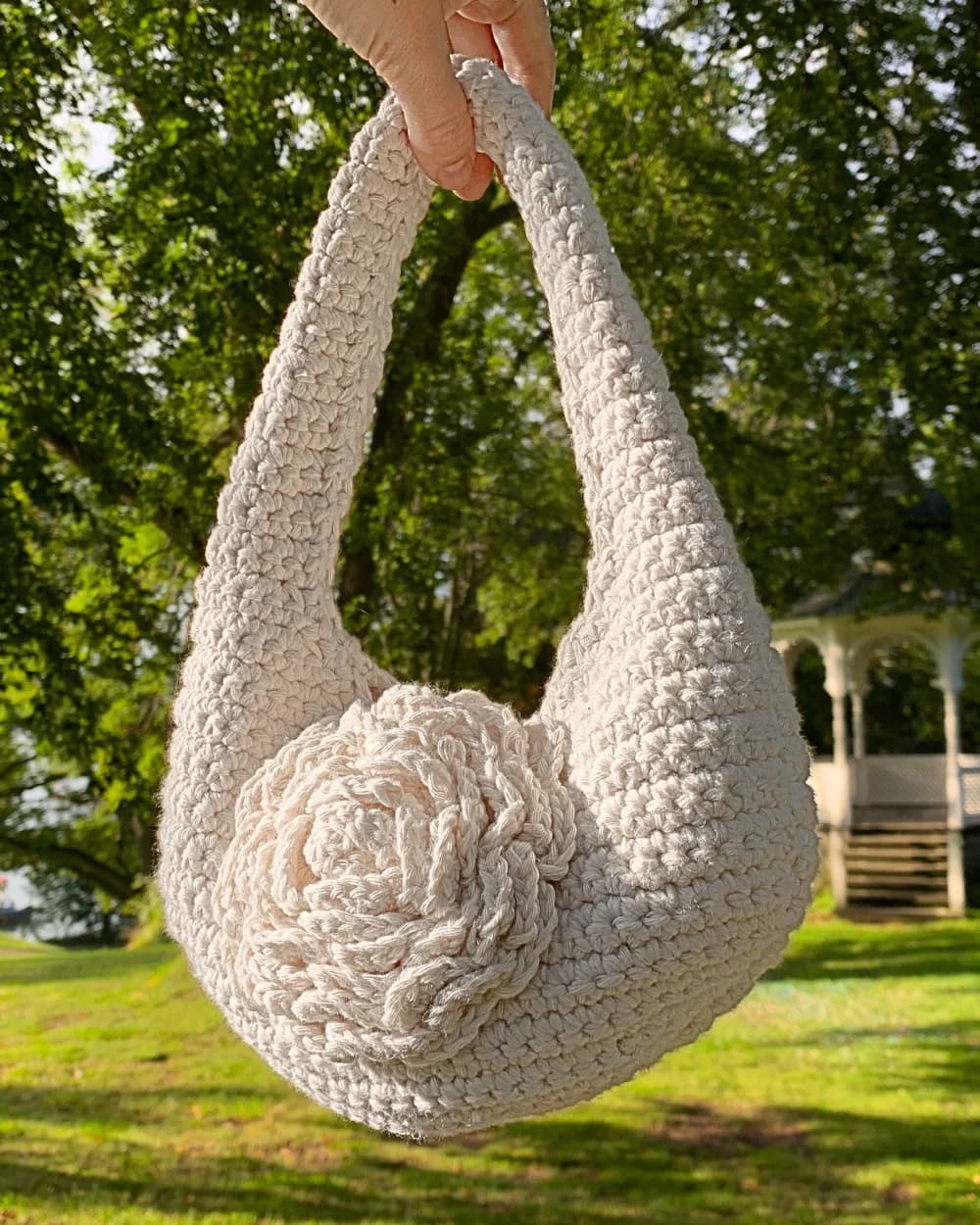 Crochet Rose Bag – Small Occasion Purse